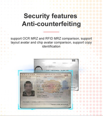 24 Bit Colour Depth OCR Passport Scanner for Airport/Hotel/ID Verification Devices