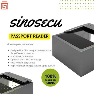 2 Seconds Scan Speed USB 2.0 Interface SINOCECU Kiosk Passport Scanner OCR MRZ Reader