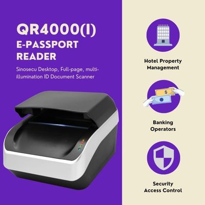 Illumination ICAO Doc 9303 Passports Full-Page MRZ Passport Reader with RFID free SDK