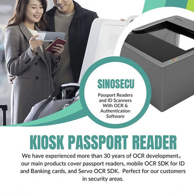 Professional Airport Kiosk Full Page Passport Reader with RFID Reading Capability