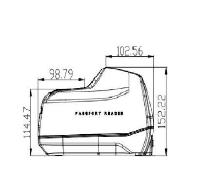 Passport and ID Card Reader USB2.0 Document Scanner for Car Rental USB2.0 Interface