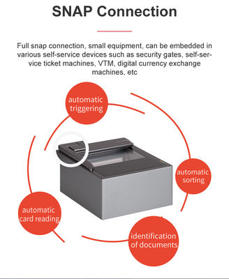 1 Second OCR Processing Speed CE FCC Certified Travel Document Scanner for ID Scanning