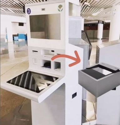 Compact Self Service ID Photo Reader Kiosk Passport Reader with ID Card Equipment Style