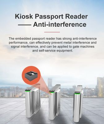 MRZ OCR Passport Reader OEM with 400DPI Resolution and SDK Software Easy to Integrate